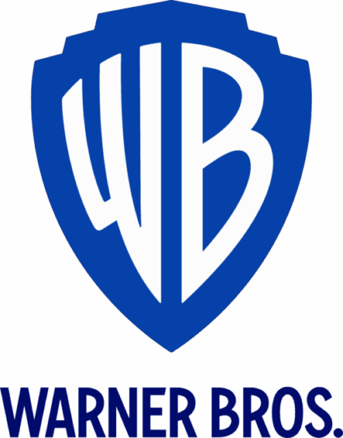 Warner Bros. logo with white WB initials inside a blue shield