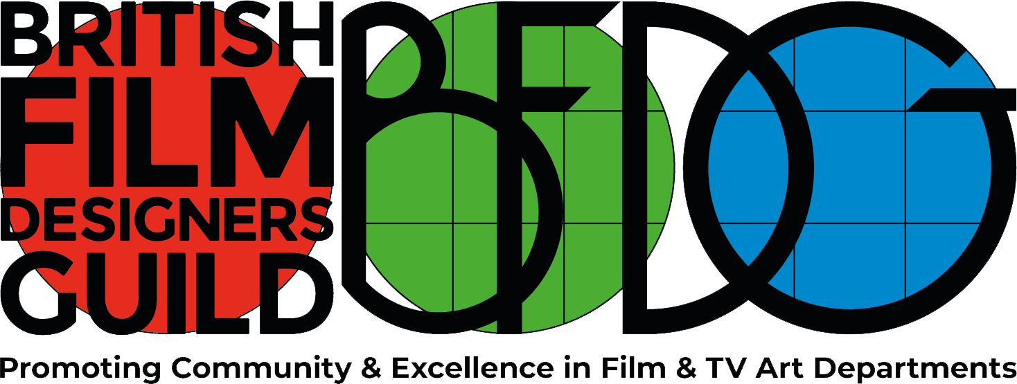 British Film Designers Guild logo with red, green, and blue circles and acronym BFDG